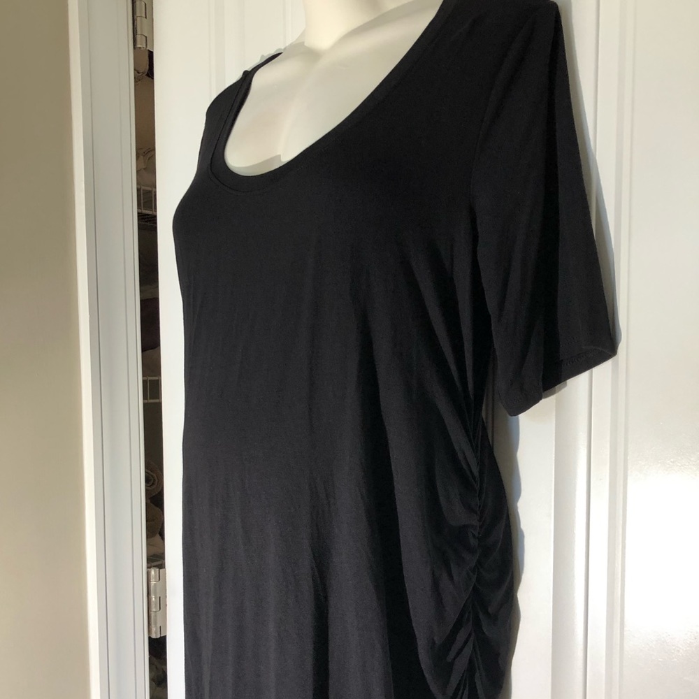 Black Motherhood Maternity Midi Dress